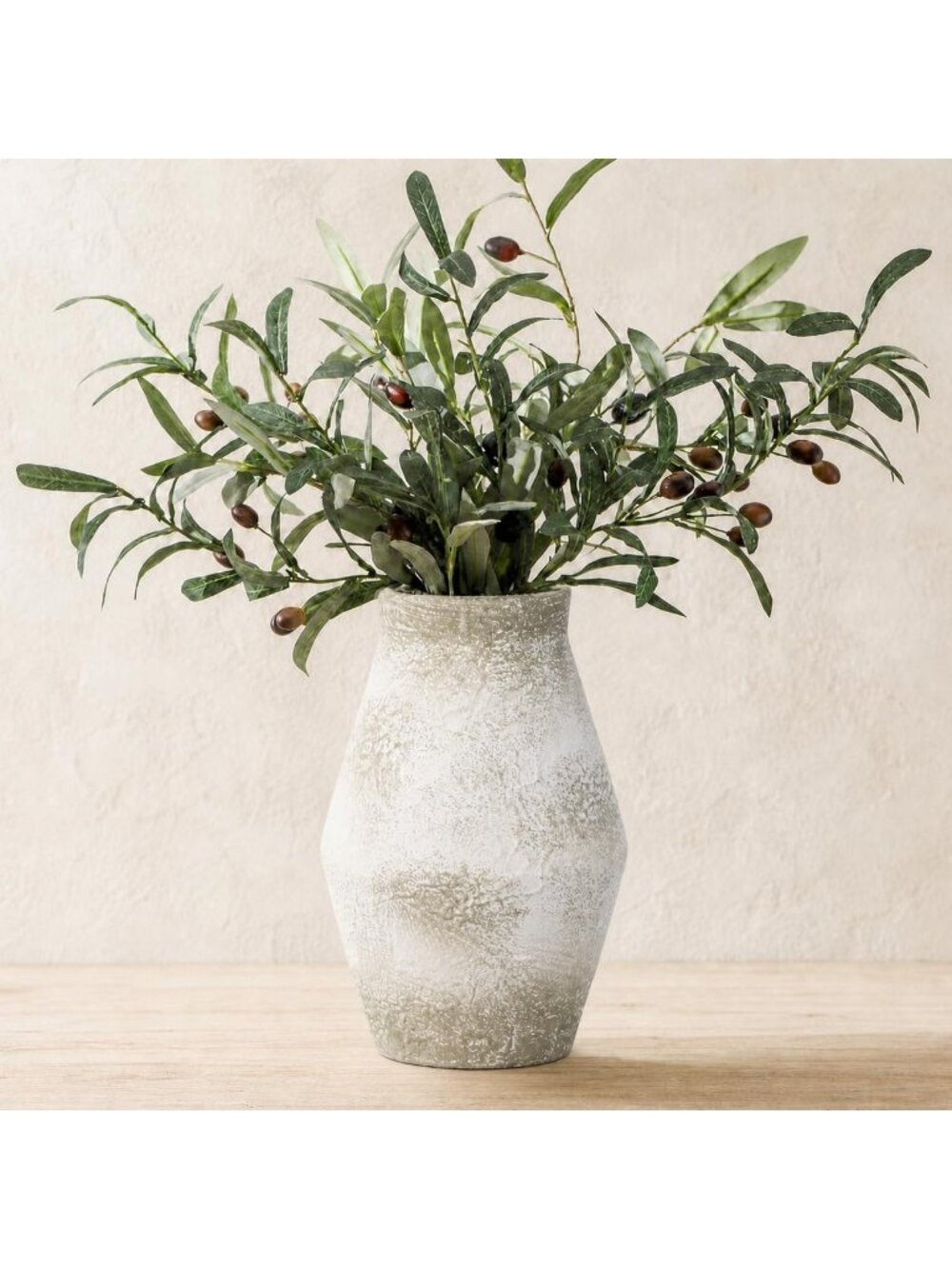 10 Inch Gray Rustic Ceramic Farmhouse Flower Vase For Table Shelf Home Decor